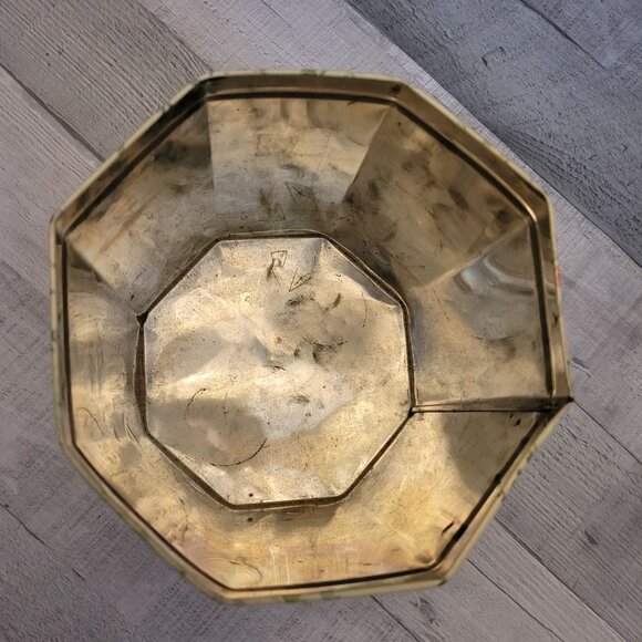 Vintage Sutter Home Winery Decorative Octagonal Tin Container 8" Tall Floral Gar - Picture 3 of 7